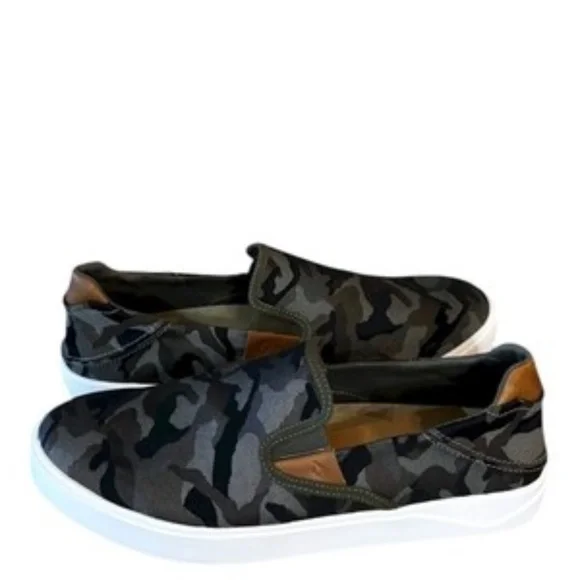 Olukai Lae'ahi Pa'i Mens Slip‎ On Sneakers Size 10.5 Camouflage Green
